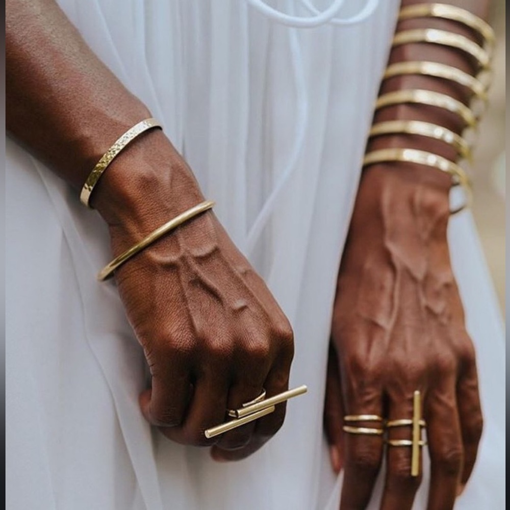 CHIC BRASS “TORI” SIX-TIERED CUFF BRACELET